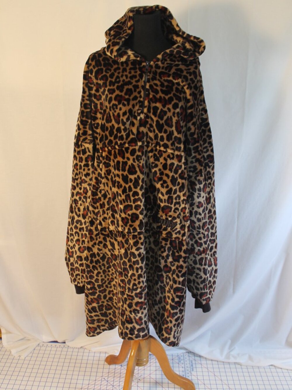 The Comfy Faux Fur Leopard Print Wearable Blanket